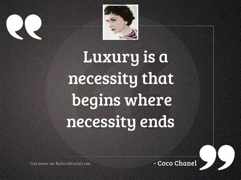 coco chanel luxury is a necessity